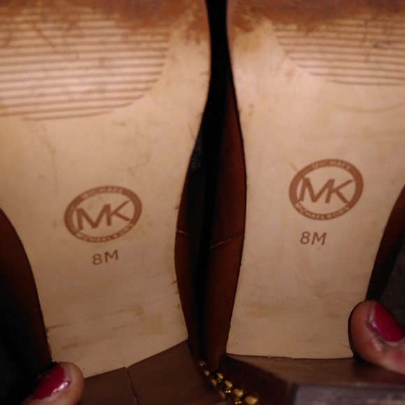 Michael Kors Linden Bubblestud Bootie Mocha Brown size 8 - Picture 3 of 5